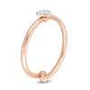 Thumbnail Image 2 of Previously Owned - 1/20 CT. T.W. Diamond Heart Adjustable Ring in 10K Rose Gold - Size 7