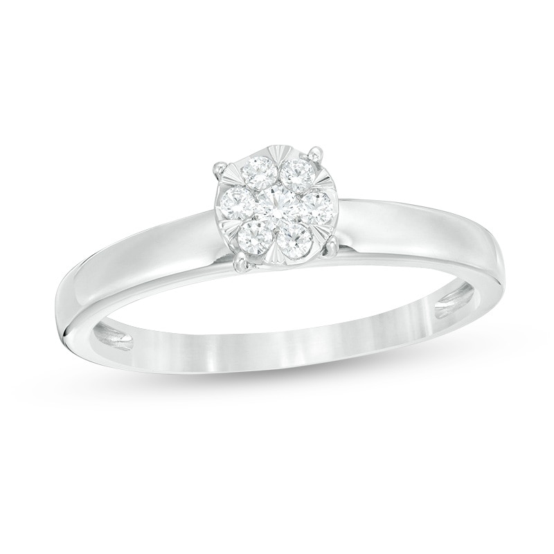 Main Image 1 of Previously Owned - 1/8 CT. T.W. Composite Diamond Promise Ring in 10K White Gold