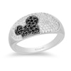 Thumbnail Image 1 of Previously Owned - Mickey Mouse & Minnie Mouse 1/2 CT. T.W. Black and White Diamond Ring in Black Sterling Silver