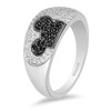 Thumbnail Image 2 of Previously Owned - Mickey Mouse & Minnie Mouse 1/2 CT. T.W. Black and White Diamond Ring in Black Sterling Silver