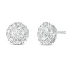 Thumbnail Image 1 of Previously Owned - 2 CT. T.W. Diamond Frame Stud Earrings in 14K White Gold