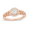 Thumbnail Image 1 of Previously Owned - 1/4 CT. T.W. Diamond Frame Butterfly Promise Ring in 10K Rose Gold