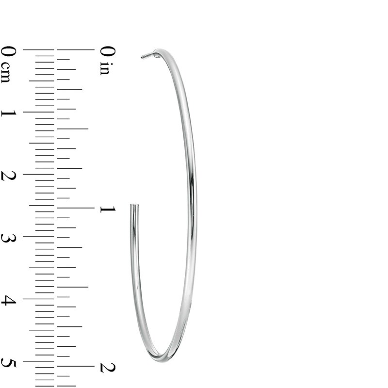 Main Image 3 of Previously Owned - 53.7mm Hoop Earrings in 14K White Gold
