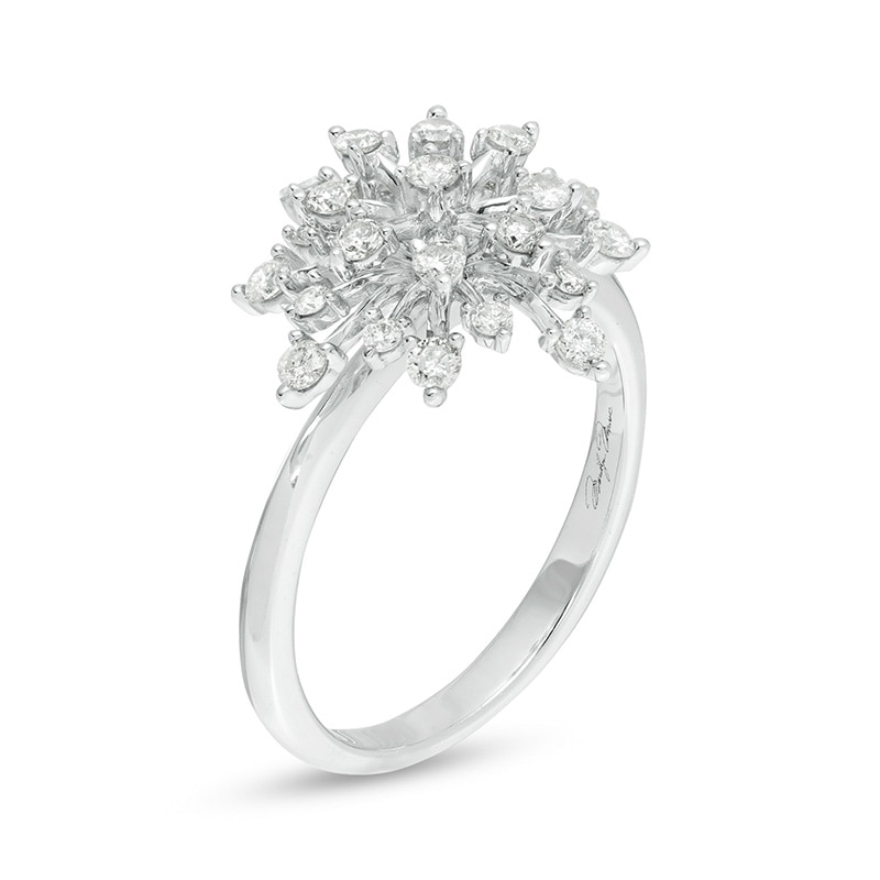 Main Image 2 of Previously Owned - Marilyn Monroe™ Collection 1/2 CT. T.W. Diamond Starburst Ring in 10K White Gold