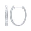 Thumbnail Image 1 of Previously Owned - 1/2 CT. T.W. Diamond Huggie Hoop Earrings in 10K White Gold
