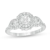 Thumbnail Image 1 of Previously Owned - 1-1/4 CT. T.W. Diamond Past Present Future® Double Frame Engagement Ring in 14K White Gold