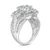 Thumbnail Image 2 of Previously Owned - 2 CT. T.W. Diamond Frame Three Stone Split Shank Ring in 10K White Gold