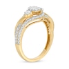Thumbnail Image 3 of Previously Owned - 1/2 CT. T.W. Baguette and Round Diamond Frame Bypass Ring in 10K Gold