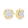 Thumbnail Image 0 of Previously Owned - 1/2 CT. T.W. Multi-Diamond Tulip Stud Earrings in 10K Two-Tone Gold