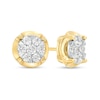 Thumbnail Image 1 of Previously Owned - 1/2 CT. T.W. Multi-Diamond Tulip Stud Earrings in 10K Two-Tone Gold