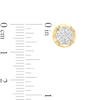 Thumbnail Image 3 of Previously Owned - 1/2 CT. T.W. Multi-Diamond Tulip Stud Earrings in 10K Two-Tone Gold