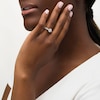 Thumbnail Image 2 of Previously Owned - 5/8 CT. T.W. Composite Oval Diamond Crossover Shank Engagement Ring in 14K White Gold