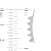 Thumbnail Image 3 of Previously Owned - 1/5 CT. T.W. Diamond Triangle Crawler Earrings in 10K White Gold