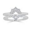 Thumbnail Image 1 of Previously Owned - 1/4 CT. T.W. Diamond Contour Solitaire Enhancer in 14K White Gold
