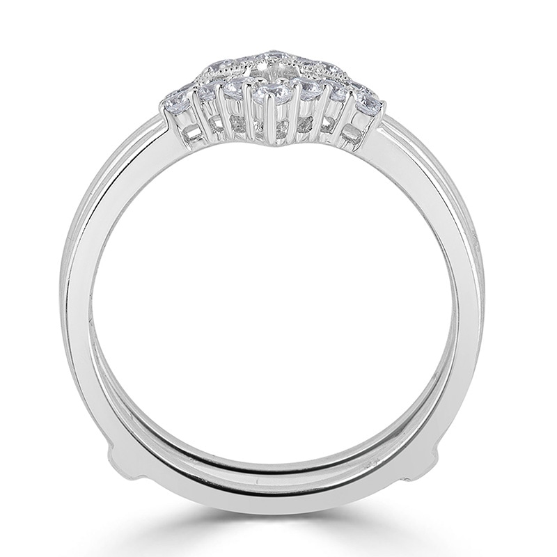 Previously Owned - 1/4 CT. T.W. Diamond Contour Solitaire Enhancer in 14K White Gold