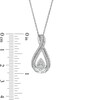 Thumbnail Image 3 of Previously Owned - 1/2 CT. T.W. Pear-Shaped Multi-Diamond Double Row Pendant in 10K White Gold
