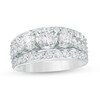 Thumbnail Image 1 of Previously Owned - 2 CT. T.W. Diamond Past Present Future® Multi-Row Engagement Ring in 14K White Gold (I/I2)