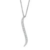 Thumbnail Image 1 of Previously Owned - Serena Williams jewelry  1/4 CT. T.W. Diamond Graduated Curved Drop Pendant in 10K White Gold