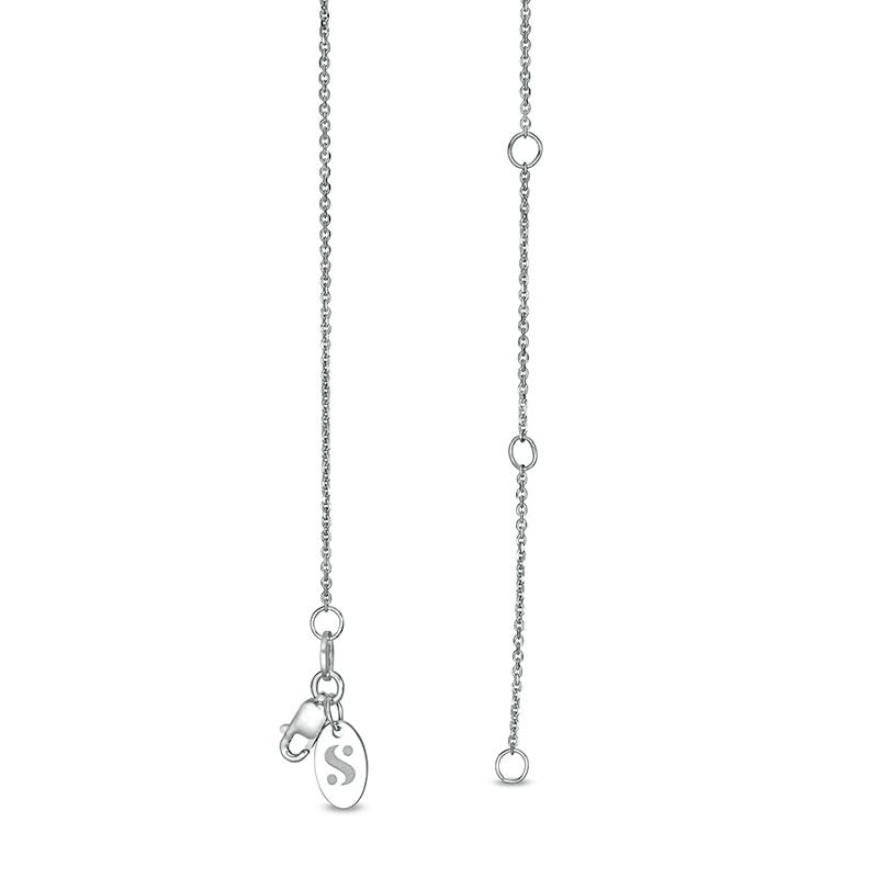 Main Image 3 of Previously Owned - Serena Williams jewelry  1/4 CT. T.W. Diamond Graduated Curved Drop Pendant in 10K White Gold