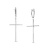 Thumbnail Image 2 of Previously Owned - Vera Wang Love Collection 3/8 CT. T.W. Diamond Cross Drop Earrings in 10K White Gold