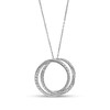Thumbnail Image 1 of Previously Owned - Vera Wang Love Collection 1 CT. T.W. Diamond Entwined Circle Pendant in 10K White Gold – 19"