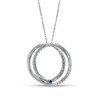 Thumbnail Image 2 of Previously Owned - Vera Wang Love Collection 1 CT. T.W. Diamond Entwined Circle Pendant in 10K White Gold – 19"