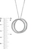 Thumbnail Image 3 of Previously Owned - Vera Wang Love Collection 1 CT. T.W. Diamond Entwined Circle Pendant in 10K White Gold – 19"