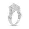 Thumbnail Image 2 of Previously Owned - 1-1/2 CT. T.W. Pear-Shaped Diamond Frame Vintage-Style Multi-Row Engagement Ring in 14K White Gold