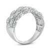 Thumbnail Image 3 of Previously Owned - 1 CT. T.W. Diamond Five Row Lattice Ring in 10K White Gold
