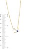 Thumbnail Image 3 of Previously Owned - Blue Sapphire and 1/4 CT. T.W. Diamond Offset Anchor Necklace in 10K Gold