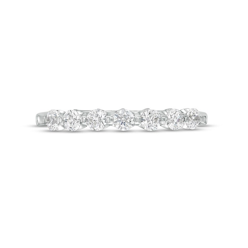Main Image 4 of Previously Owned - 1/2 CT. T.W. Diamond Seven Stone Anniversary Band in 14K White Gold