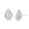 Thumbnail Image 1 of Previously Owned - 1 CT. T.W. Pear-Shaped Multi-Diamond Shadow Frame Stud Earrings in 10K White Gold