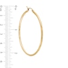 Thumbnail Image 3 of Previously Owned - 50.0mm Tube Hoop Earrings in 14K Gold