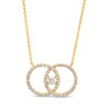 Thumbnail Image 1 of Previously Owned - You Me Us 5/8 CT. T.W. Diamond Interlocking Circles Necklace in 10K Gold