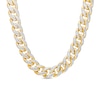 Thumbnail Image 1 of Previously Owned - Oro Diamante™ Diamond-Cut 4.5mm Cuban Curb Chain Necklace in Hollow 14K Two-Tone Gold