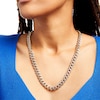 Thumbnail Image 2 of Previously Owned - Oro Diamante™ Diamond-Cut 4.5mm Cuban Curb Chain Necklace in Hollow 14K Two-Tone Gold