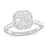 Thumbnail Image 1 of Previously Owned - 3/8 CT. T.W. Multi-Diamond Octagonal Frame Ring in 10K White Gold
