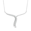 Thumbnail Image 0 of Previously Owned - 1 CT. T.W.  Lab-Created Diamond Abstract "Y" Necklace in 14K White Gold (F/SI2)