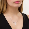 Thumbnail Image 1 of Previously Owned - 1 CT. T.W.  Lab-Created Diamond Abstract "Y" Necklace in 14K White Gold (F/SI2)