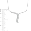 Thumbnail Image 2 of Previously Owned - 1 CT. T.W.  Lab-Created Diamond Abstract "Y" Necklace in 14K White Gold (F/SI2)