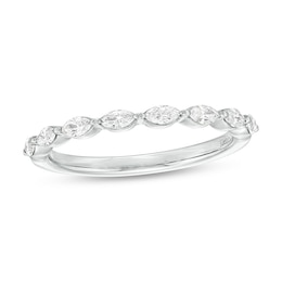 Previously Owned - Kleinfeld® x Peoples 1/2 CT. T.W. Marquise Lab-Grown Diamond Eight Stone Band in Platinum