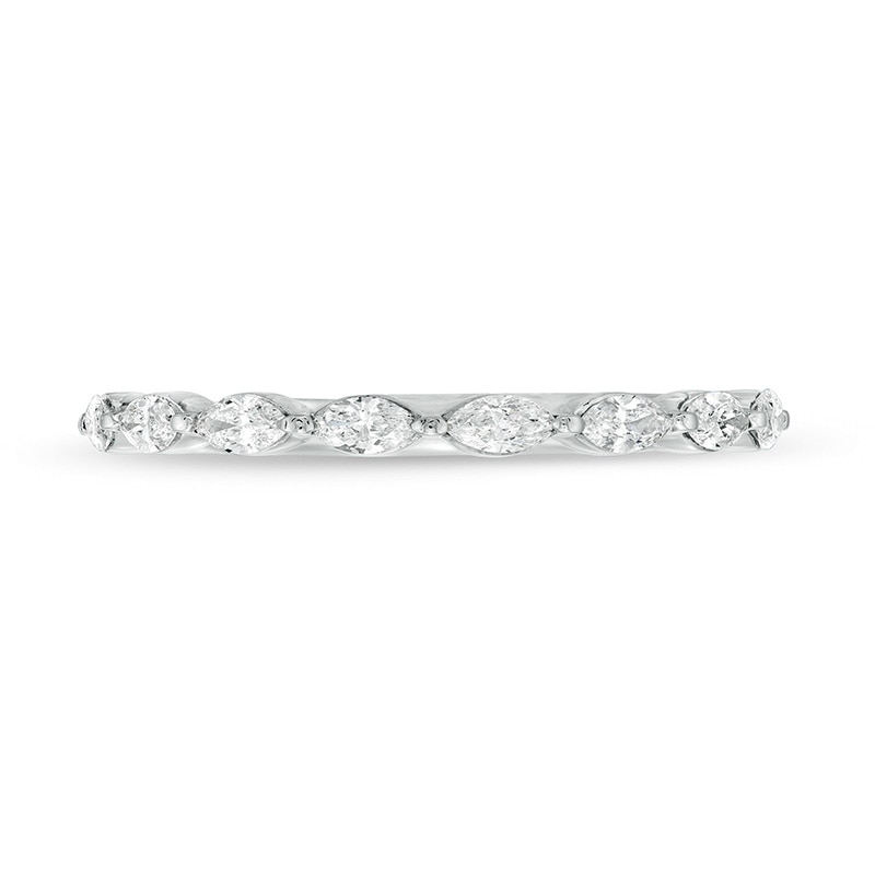 Main Image 4 of Previously Owned - Kleinfeld® x Peoples 1/2 CT. T.W. Marquise Lab-Grown Diamond Eight Stone Band in Platinum