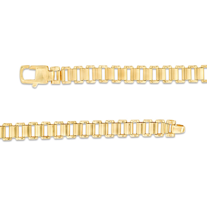 Main Image 2 of Previously Owned - Railroad Link ID Bracelet in Hollow 10K Gold – 8.5"