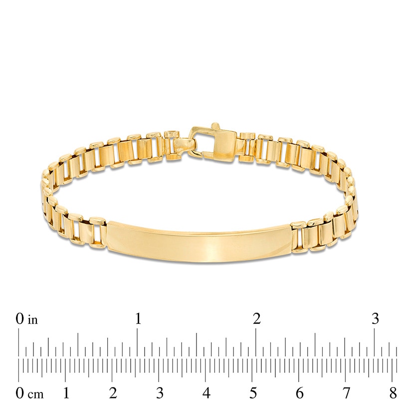 Main Image 3 of Previously Owned - Railroad Link ID Bracelet in Hollow 10K Gold – 8.5"