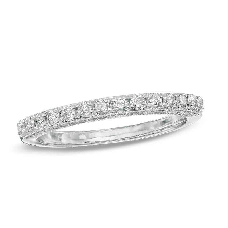 Main Image 1 of Previously Owned - 1/2 CT. T.W. Diamond Anniversary Band in 14K White Gold