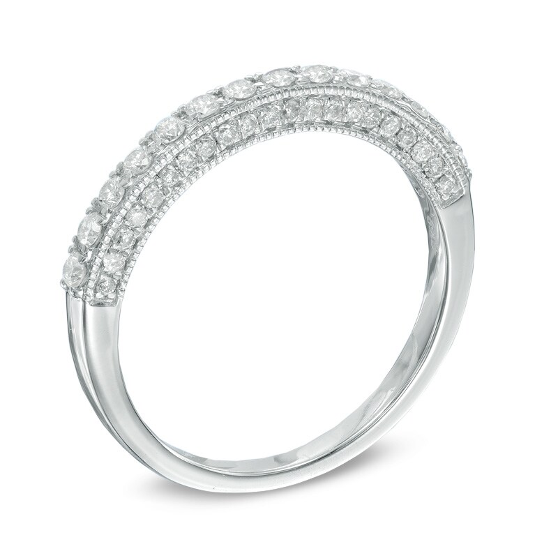 Main Image 2 of Previously Owned - 1/2 CT. T.W. Diamond Anniversary Band in 14K White Gold
