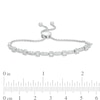 Thumbnail Image 2 of Previously Owned - 1/3 CT. T.W. Diamond Cushion Frame Station Bolo Bracelet in 10K White Gold - 9.5"