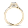 Thumbnail Image 3 of Previously Owned - 1 CT. T.W. Princess-Cut Diamond Frame Split Shank Bridal Set in 14K Gold