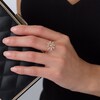 Thumbnail Image 3 of Previously Owned - 1/4 CT. T.W. Diamond Swirl Flower Ring in 10K Rose Gold