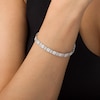 Thumbnail Image 2 of Previously Owned - 5 CT. T.W. Quad Baguette and Round Diamond Bracelet in 10K White Gold - 7.5"